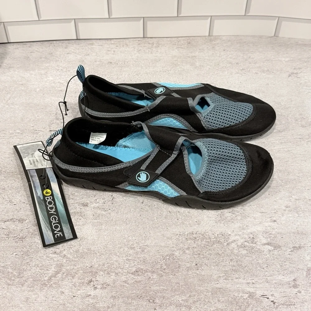 Body Glove Namaste Water Shoes for Women Black/Gulf Stream Size 10 Beach NWT